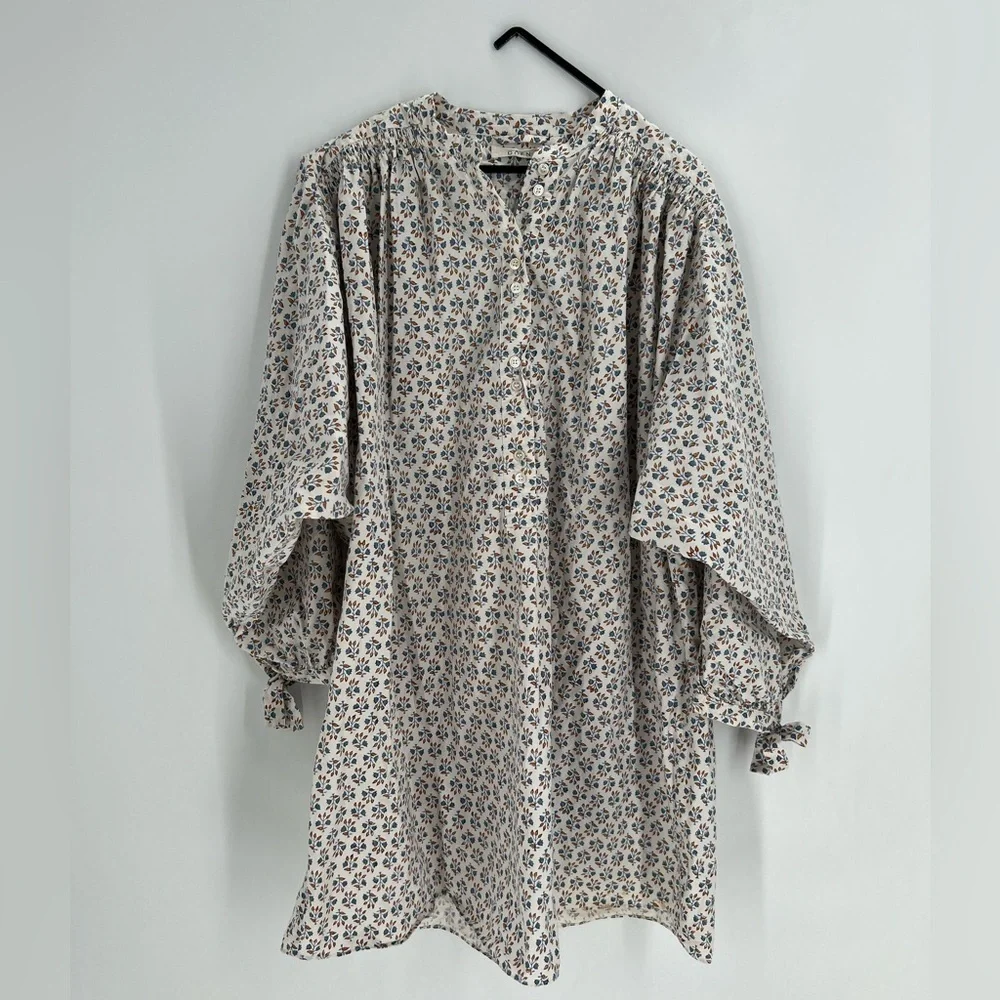 Doen Opal Belted Mini Dress In Blue Floral Meadow - Picture 7 of 10